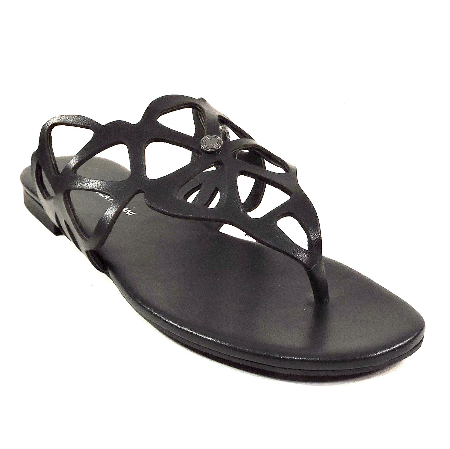 PAOLA FABIANI 🇮🇹 WOMEN'S BLACK SOFT LEATHER COMFORT SUMMER FLAT SANDALS
