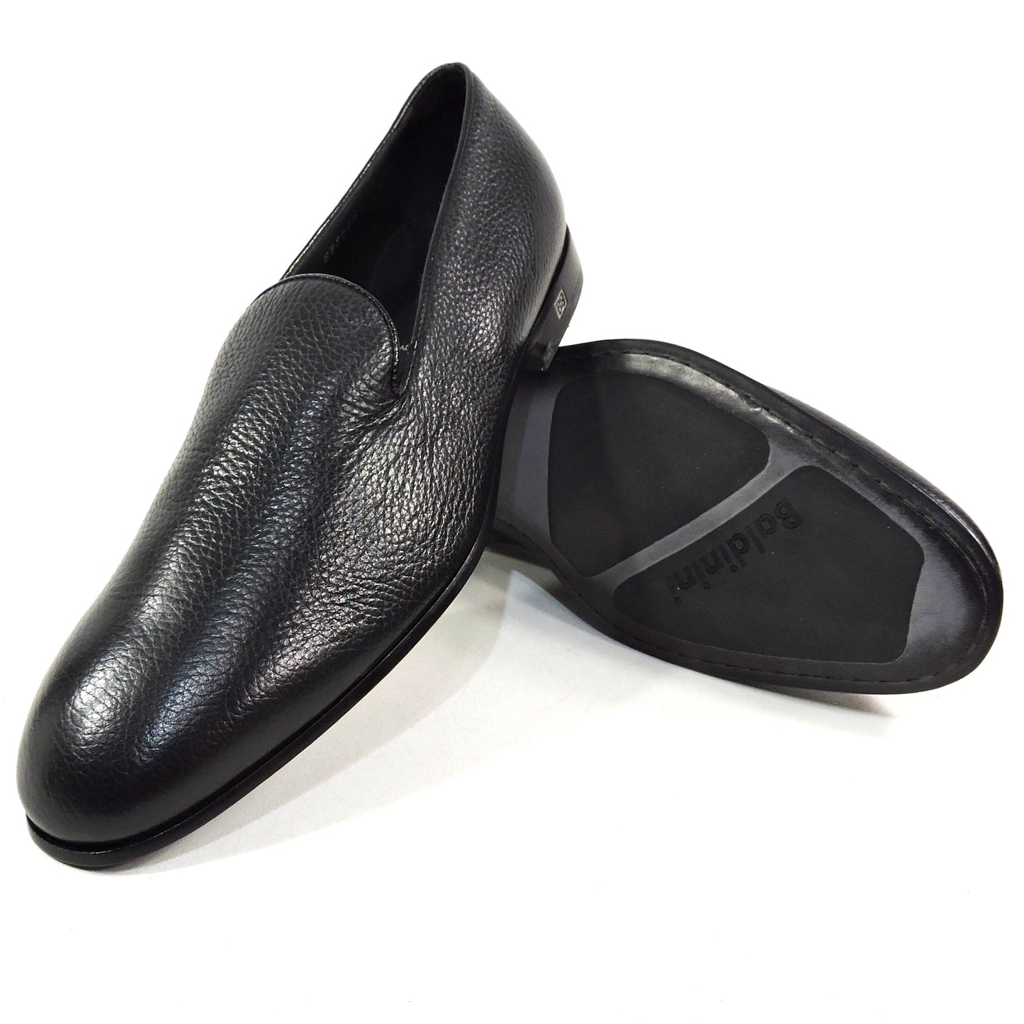 BALDININI 🇮🇹 MEN'S BLACK SOFT DEER LEATHER COMFORT LOAFERS