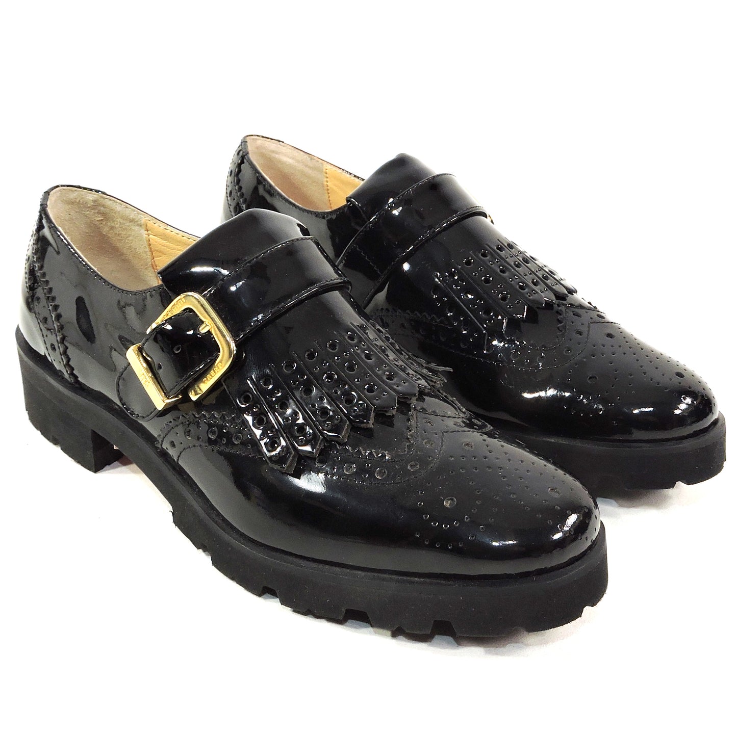 BALDININI 🇮🇹 WOMEN'S BLACK PATENT SOFT LEATHER COMFORT FASHION LOAFERS