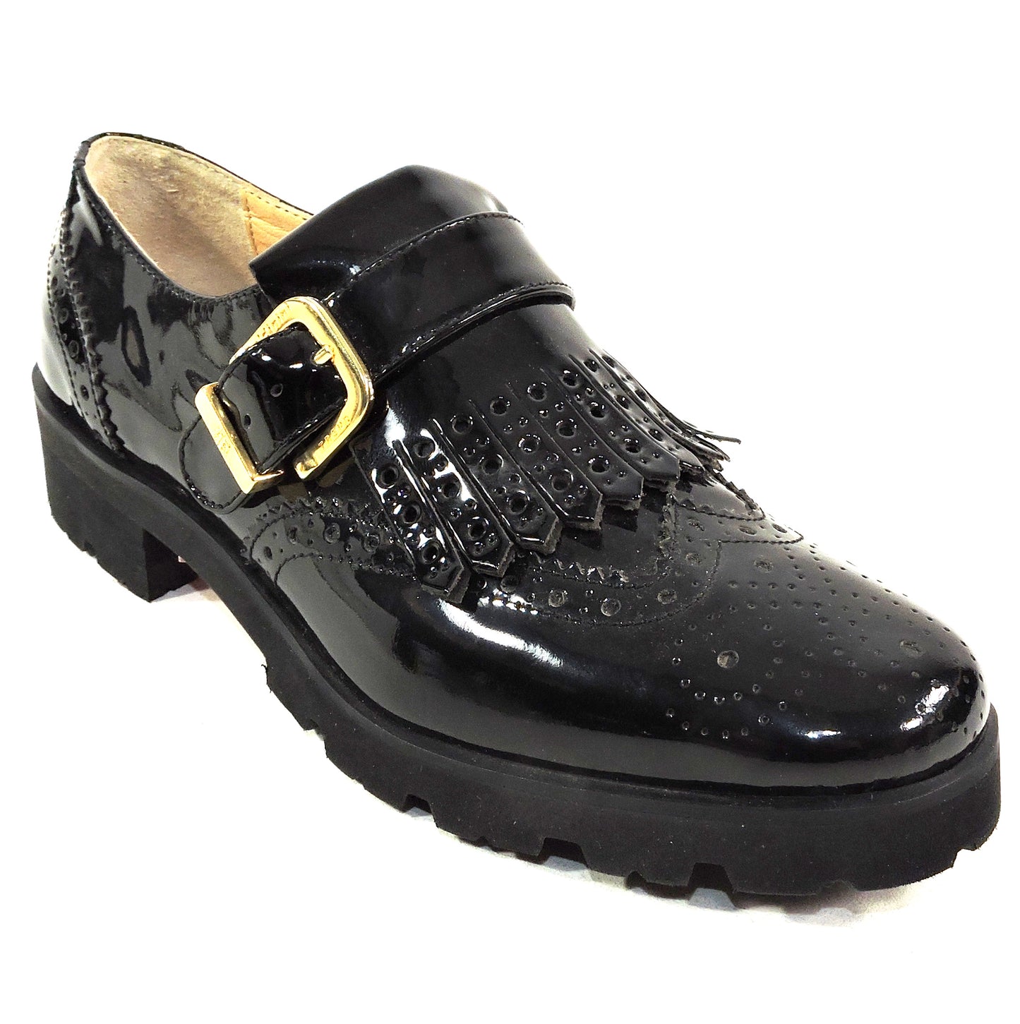 BALDININI 🇮🇹 WOMEN'S BLACK PATENT SOFT LEATHER COMFORT FASHION LOAFERS