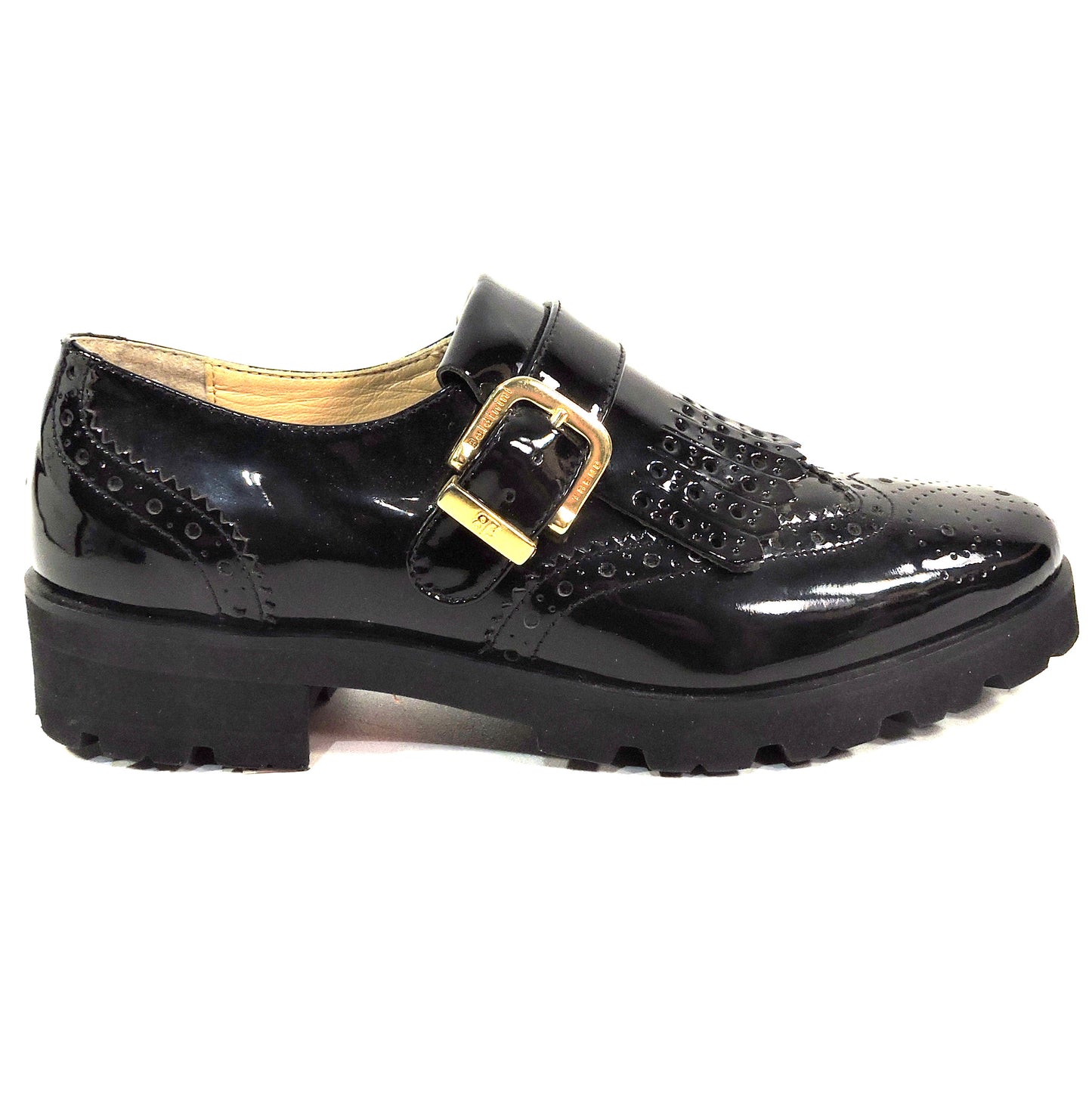 BALDININI 🇮🇹 WOMEN'S BLACK PATENT SOFT LEATHER COMFORT FASHION LOAFERS