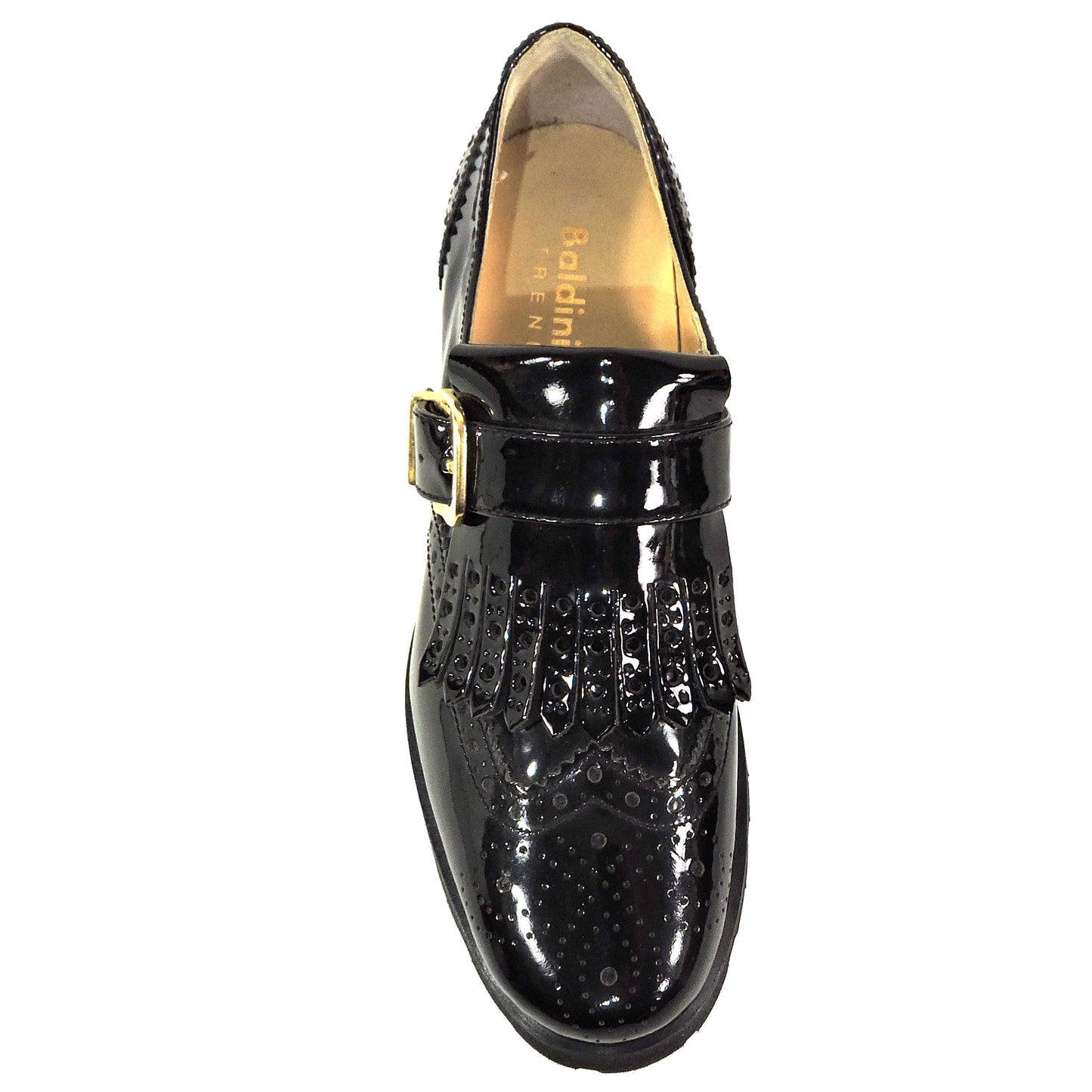 BALDININI 🇮🇹 WOMEN'S BLACK PATENT SOFT LEATHER COMFORT FASHION LOAFERS