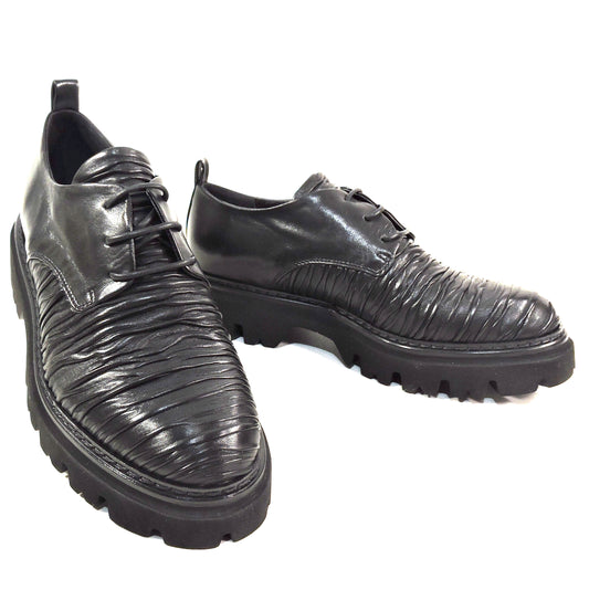 ALBERTO CICCIOLI 🇮🇹 WOMEN'S BLACK SOFT LEATHER COMFORT FASHION OXFORD SHOES 37