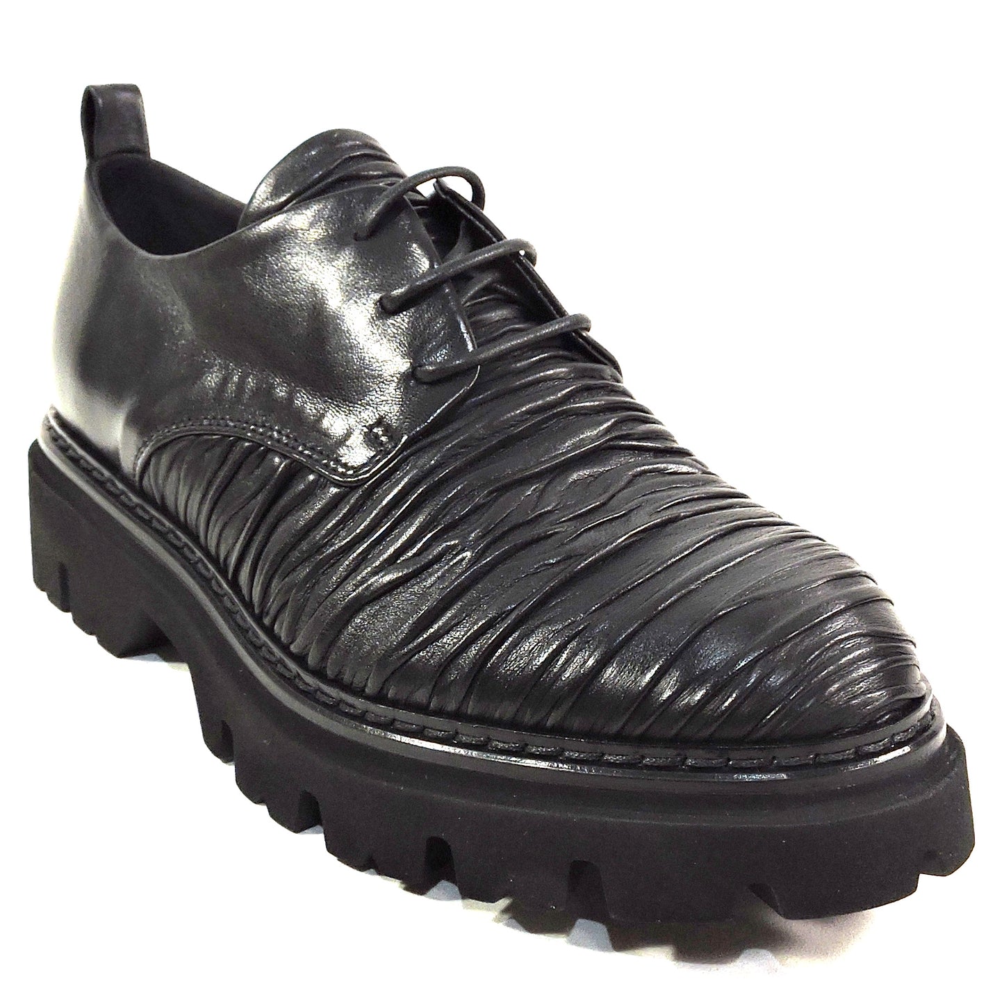 ALBERTO CICCIOLI 🇮🇹 WOMEN'S BLACK SOFT LEATHER COMFORT FASHION OXFORD SHOES 37