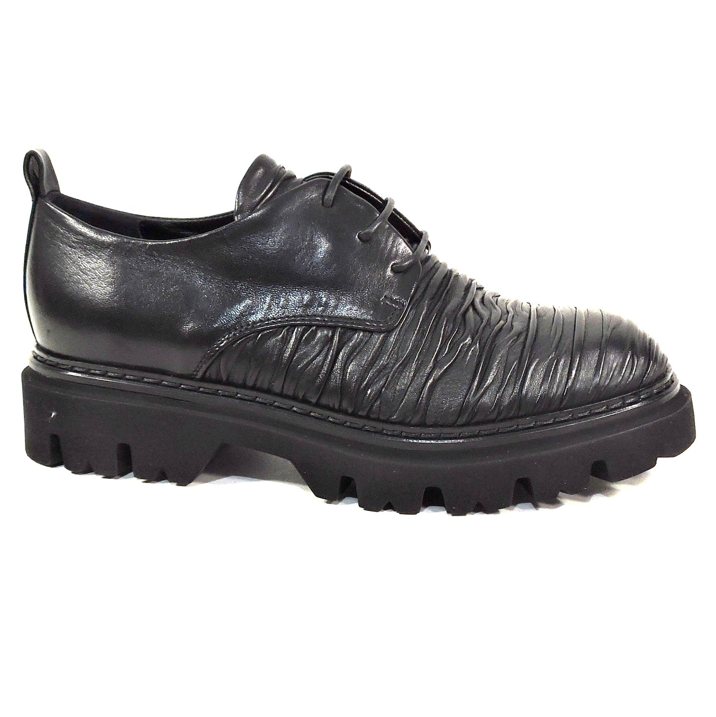 ALBERTO CICCIOLI 🇮🇹 WOMEN'S BLACK SOFT LEATHER COMFORT FASHION OXFORD SHOES 37