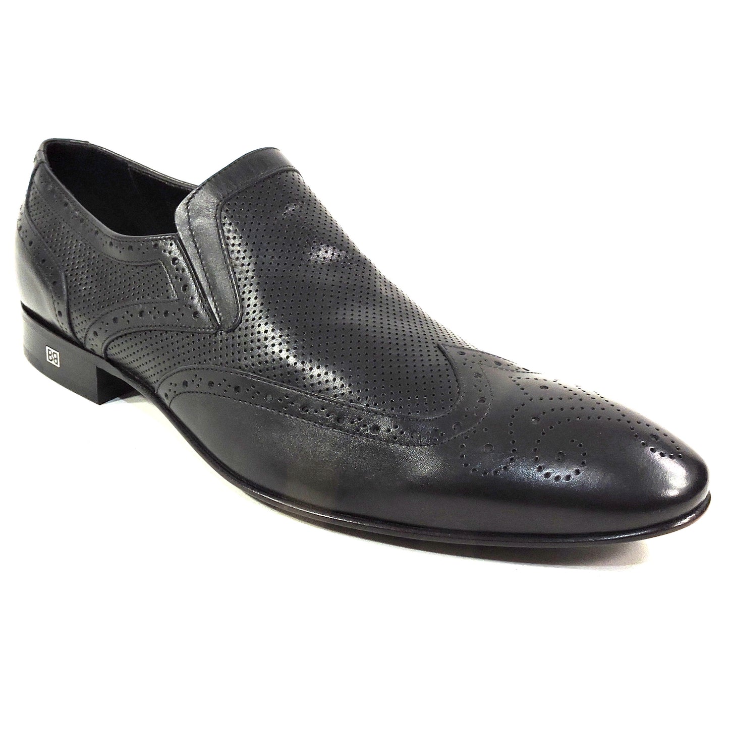 BALDININI 🇮🇹 MEN'S BLACK SOFT LEATHER COMFORT SUMMER LOAFERS