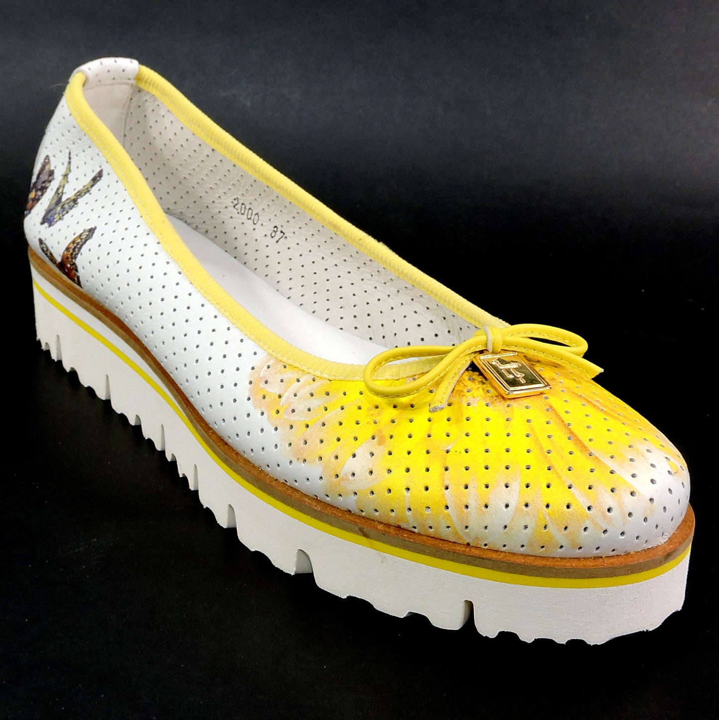 LUIGI TRAINI 🇮🇹 WOMEN'S SOFT WHITE LEATHER COMFORT FLAT SUMMER LOAFERS B