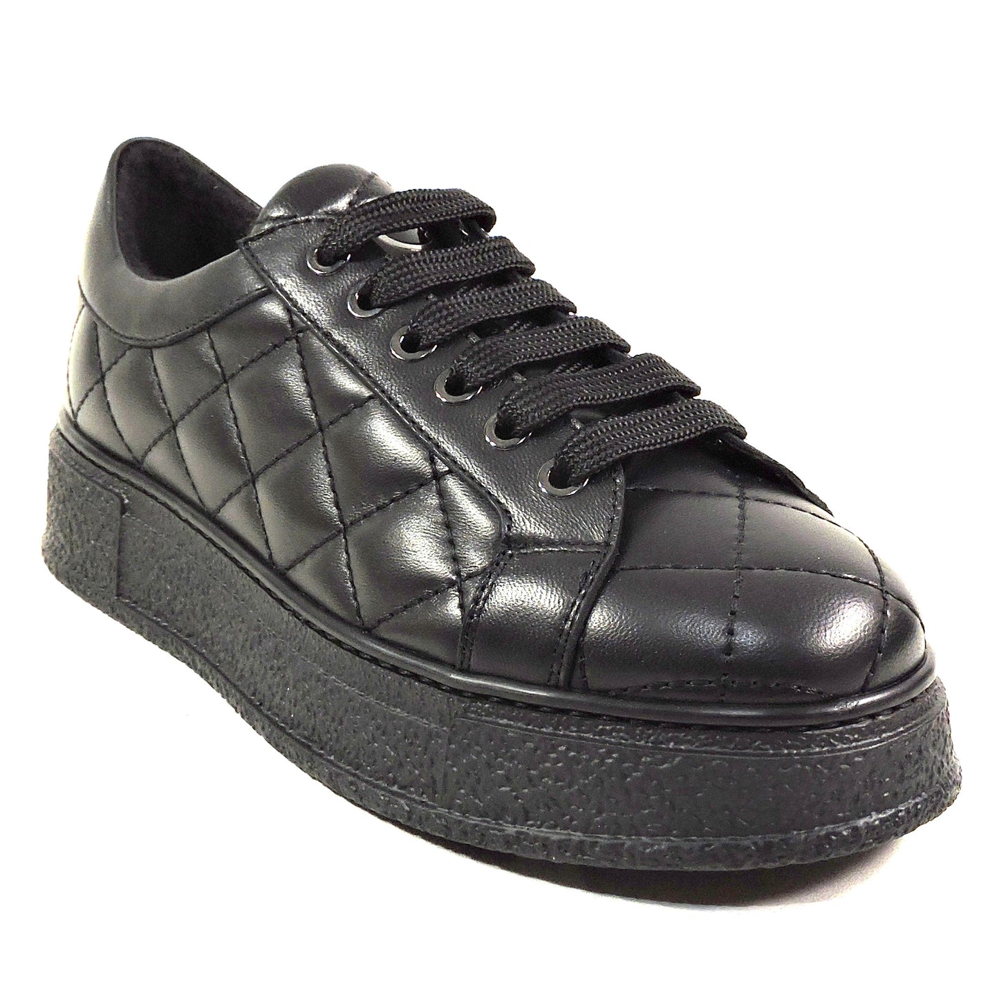 CASADEI 🇮🇹 WOMEN'S BLACK SOFT LEATHER COMFORT FASHION SNEAKERS 2026