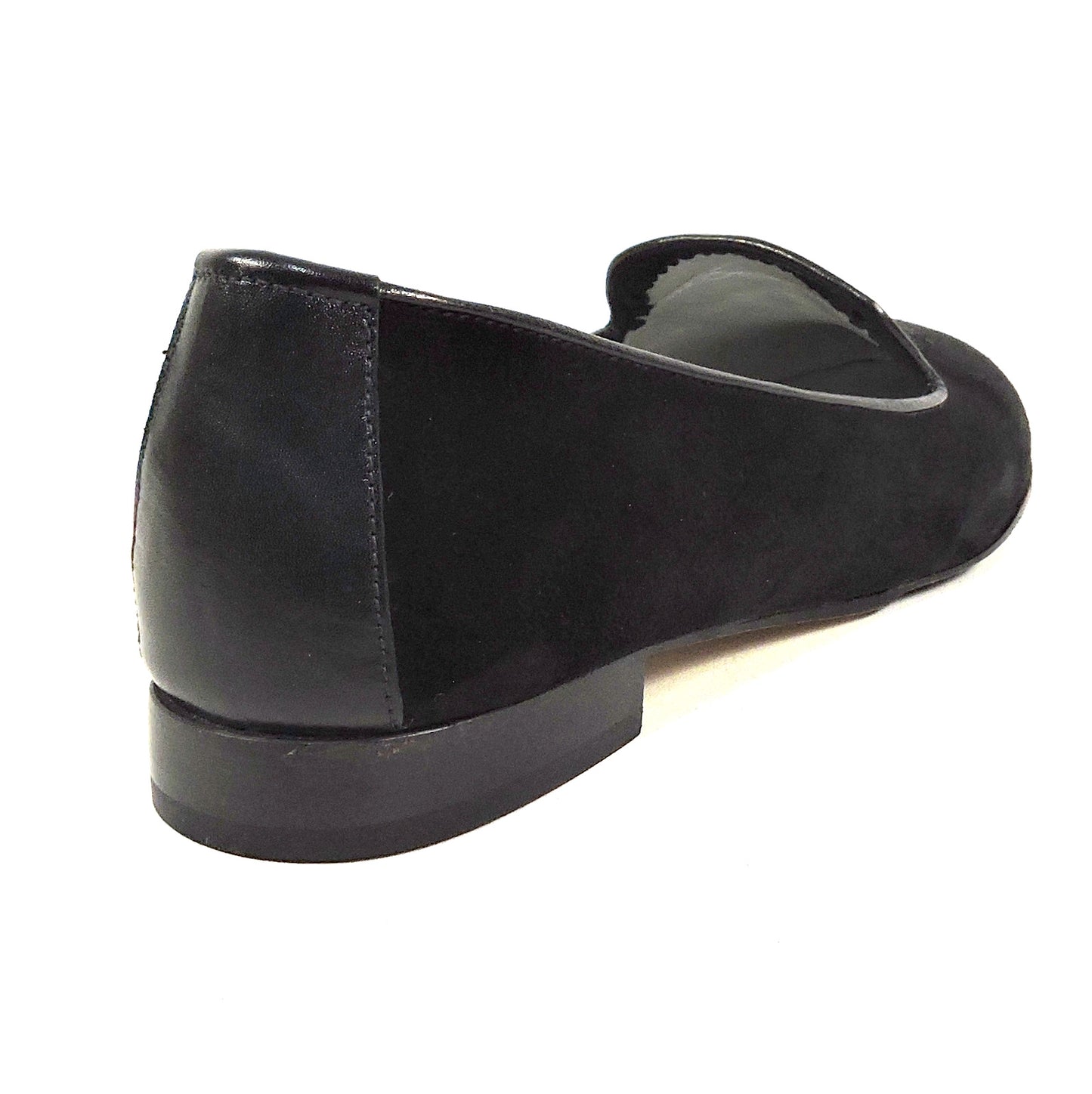 LUIGI TRAINI 🇮🇹 WOMEN'S SOFT BLACK SUEDE COMFORT FLAT LOAFERS
