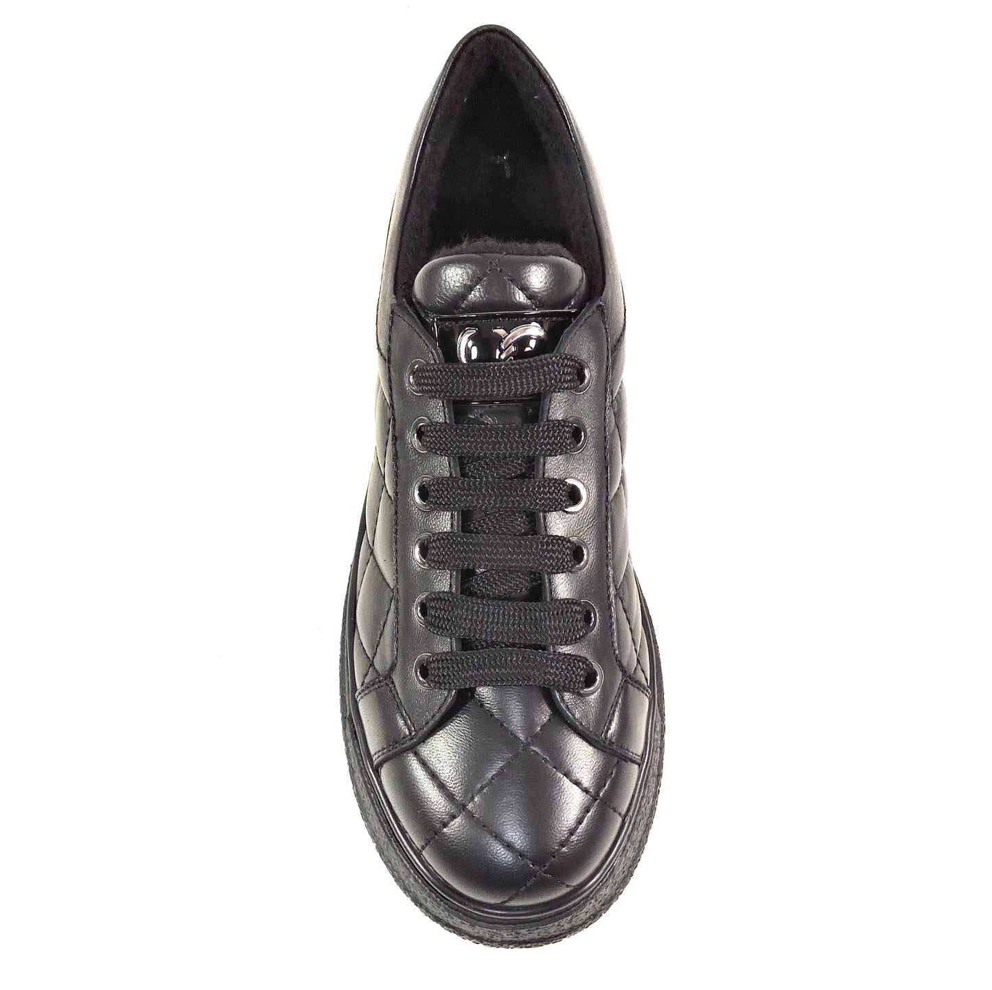CASADEI 🇮🇹 WOMEN'S BLACK SOFT LEATHER COMFORT FASHION SNEAKERS 2026