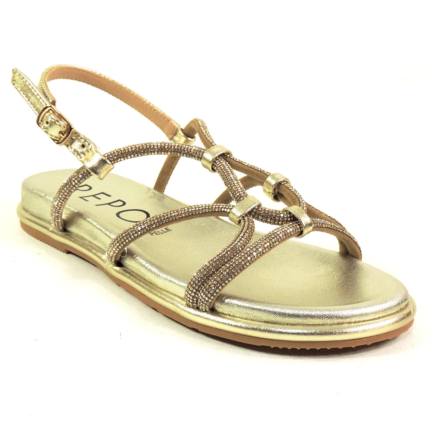 REPO 🇮🇹 WOMEN'S GOLD LEATHER COMFORT SUMMER FLAT SANDALS