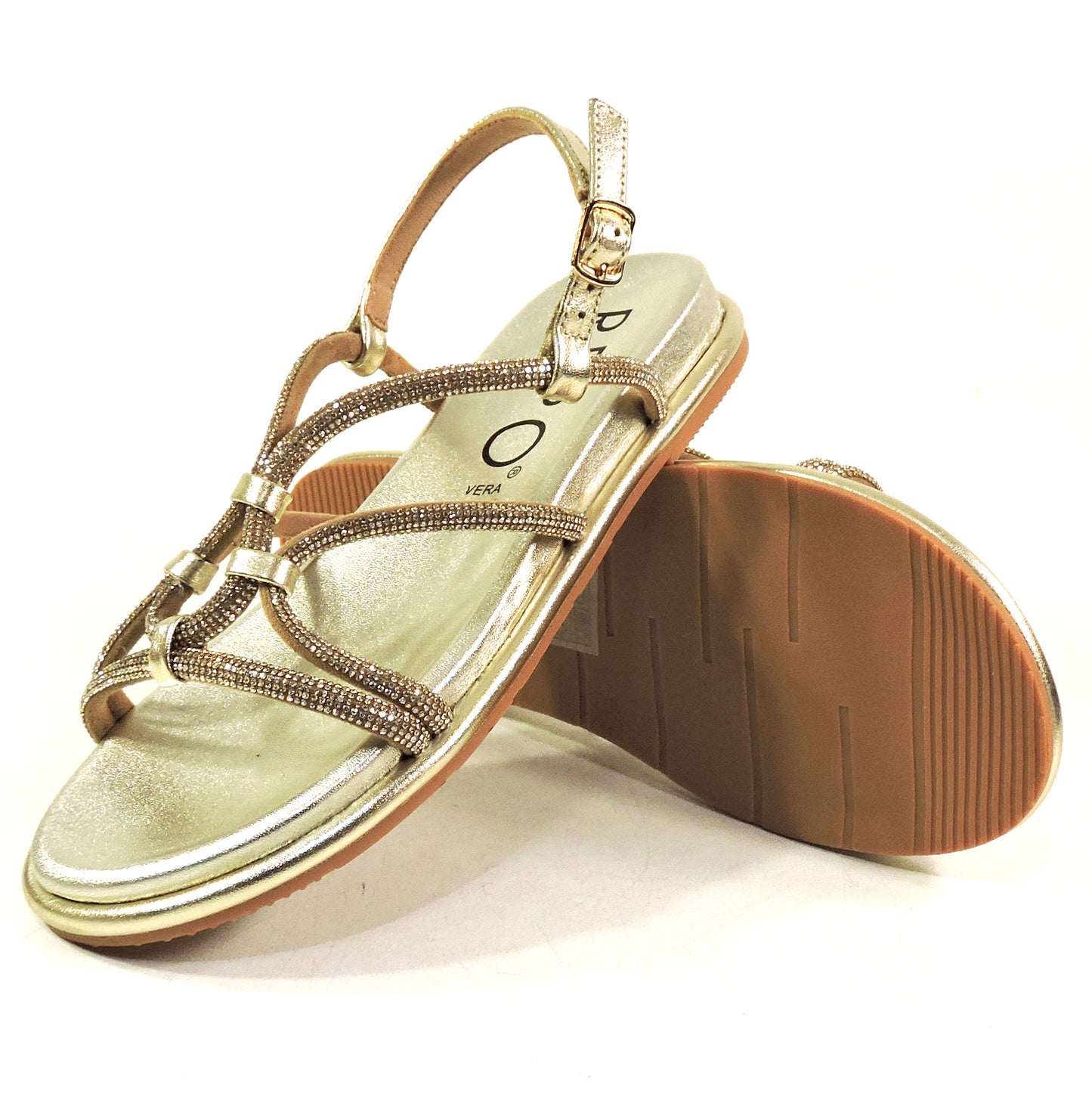 REPO 🇮🇹 WOMEN'S GOLD LEATHER COMFORT SUMMER FLAT SANDALS