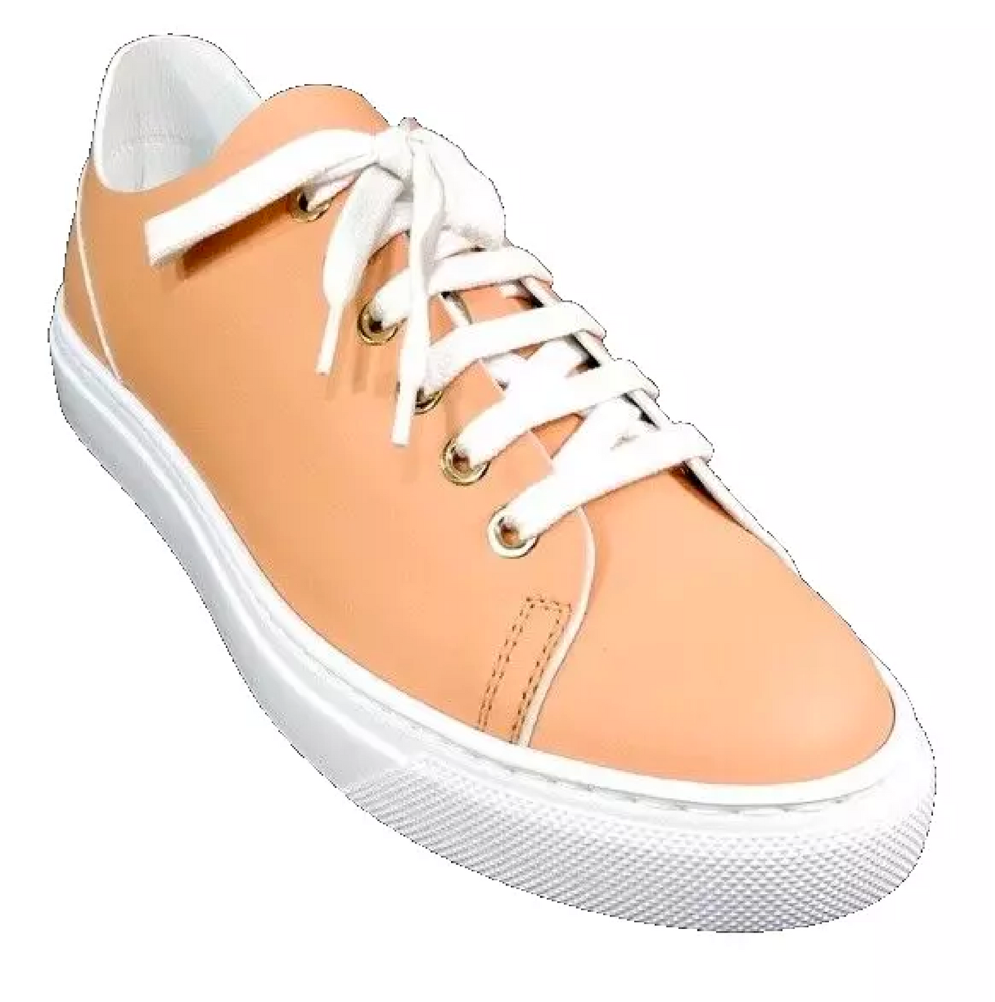 BALDININI 🇮🇹 WOMEN'S COMFORT FLATS PEACH SOFT LEATHER SNEAKERS