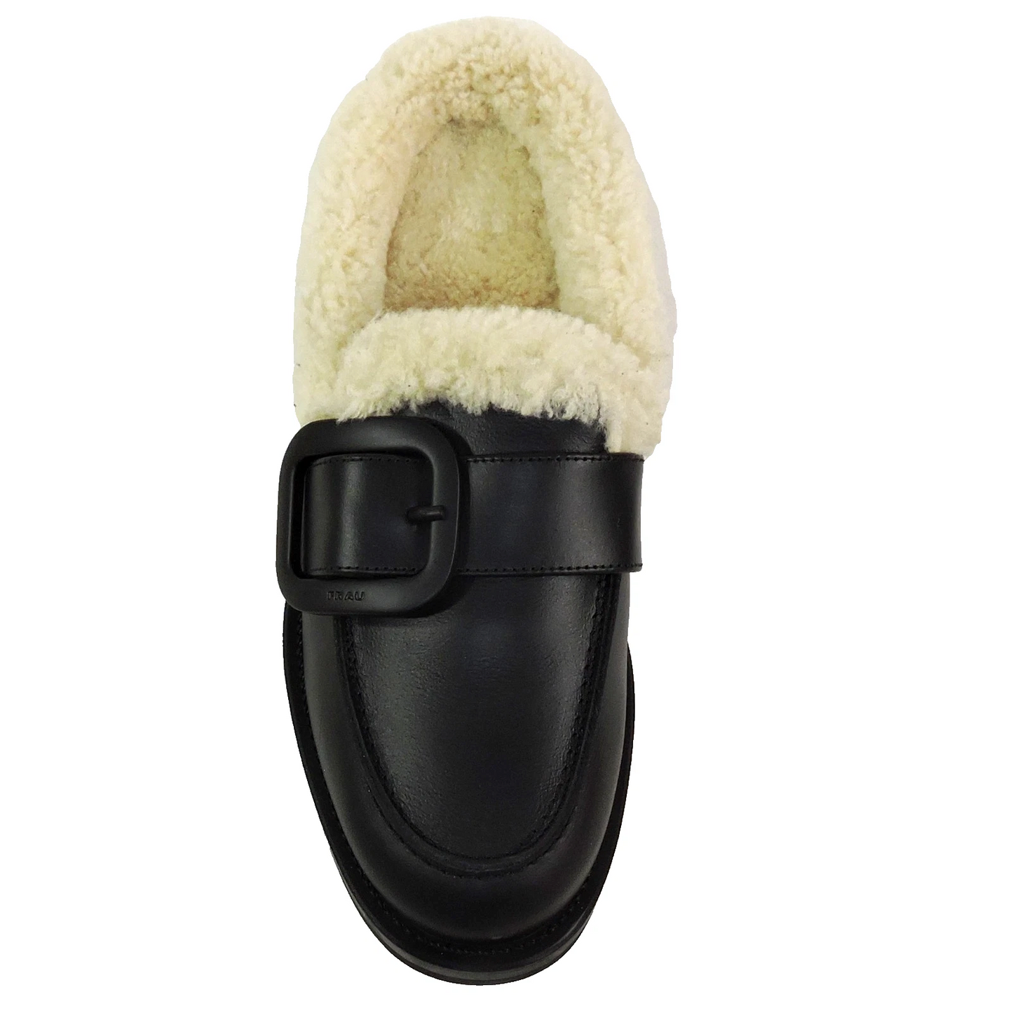 FRAU 🇮🇹 WOMEN'S BLACK SOFT LEATHER COMFORT WINTER MULES