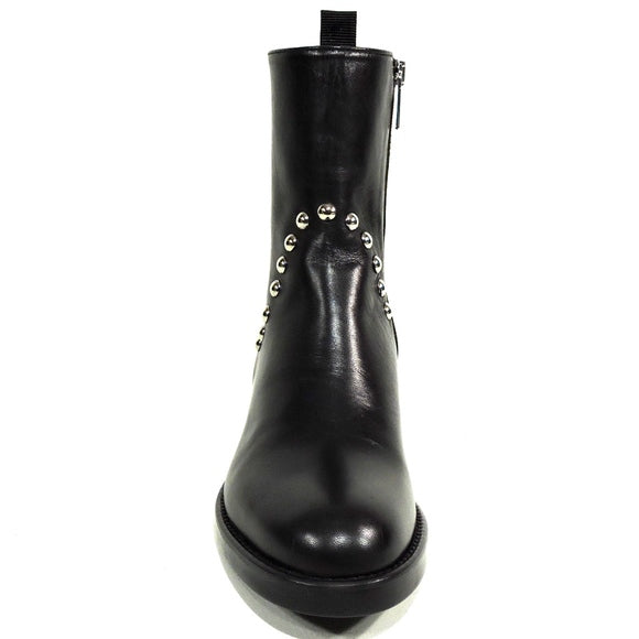 Women's Black Soft Leathe Comfort Ankle Bootie