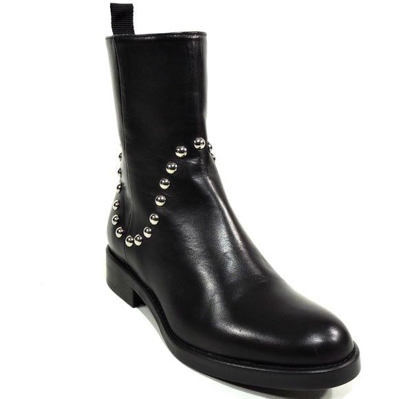 Women's Black Soft Leathe Comfort Ankle Bootie