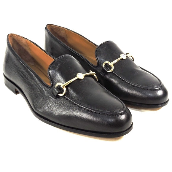 BALDININI 🇮🇹 WOMEN'S BLACK SOFT LEATHER COMFORT SUMMER LOAFERS