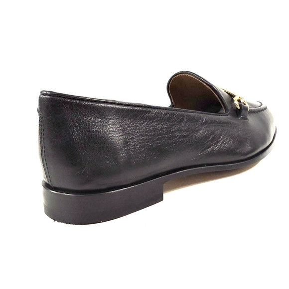 BALDININI 🇮🇹 WOMEN'S BLACK SOFT LEATHER COMFORT SUMMER LOAFERS