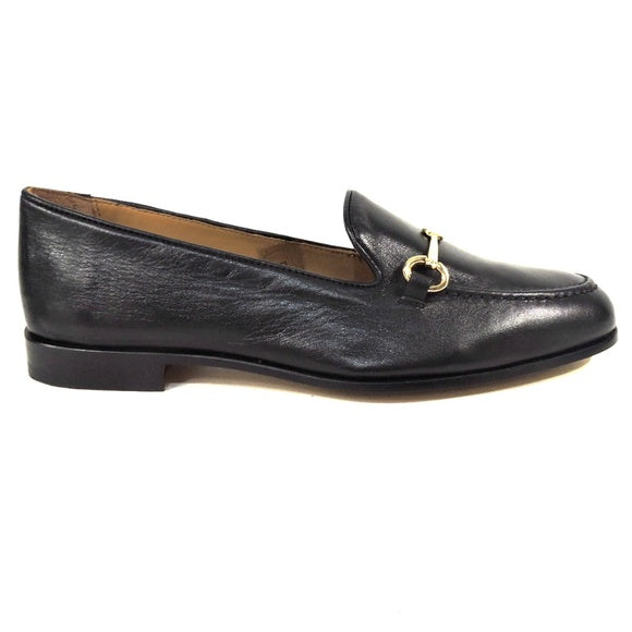 BALDININI 🇮🇹 WOMEN'S BLACK SOFT LEATHER COMFORT SUMMER LOAFERS