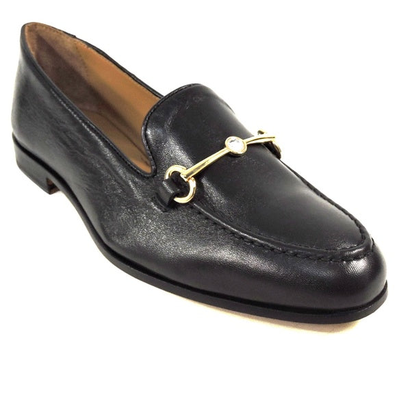 BALDININI 🇮🇹 WOMEN'S BLACK SOFT LEATHER COMFORT SUMMER LOAFERS