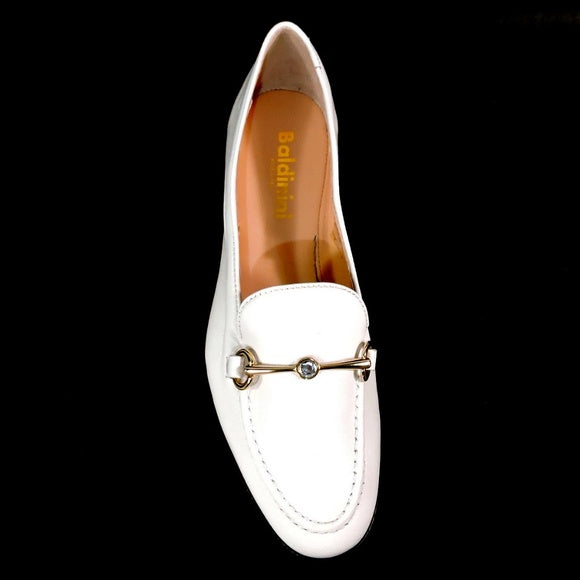 BALDININI 🇮🇹WOMEN'S WHITE SOFT LEATHER COMFORT LOAFERS