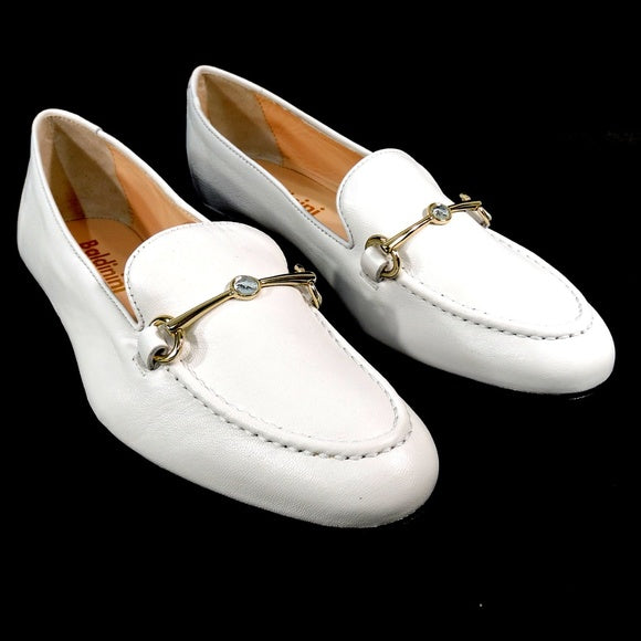 BALDININI 🇮🇹WOMEN'S WHITE SOFT LEATHER COMFORT LOAFERS