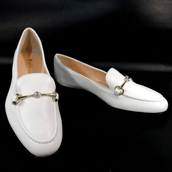 BALDININI 🇮🇹WOMEN'S WHITE SOFT LEATHER COMFORT LOAFERS