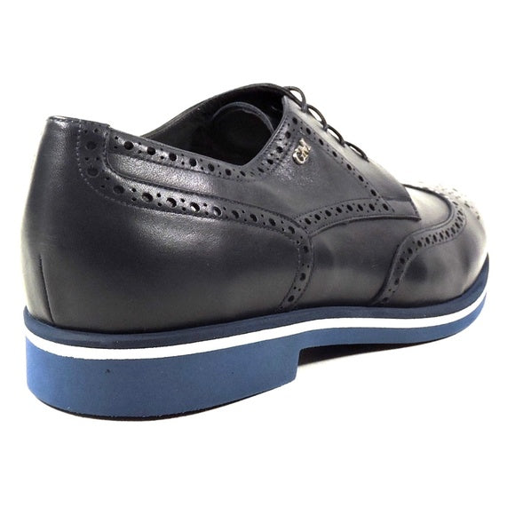 GOOD MAN 🇮🇹 MEN'S BLUE LEATHER COMFORT OXFORD SHOES NWT