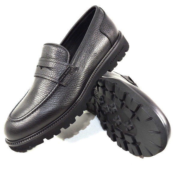 CASADEI 🇮🇹 MEN'S BLACK SOFT LEATHER COMFORT PENNY LOAFERS