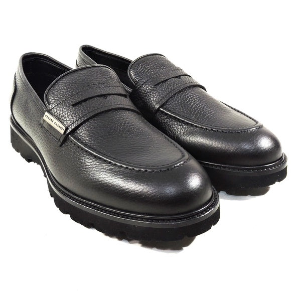 CASADEI 🇮🇹 MEN'S BLACK SOFT LEATHER COMFORT PENNY LOAFERS