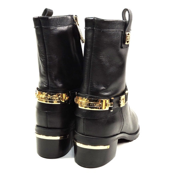 BALDININI 🇮🇹 WOMEN'S BLACK SOFT LEATHER COMFORT WINTER BOOTIE