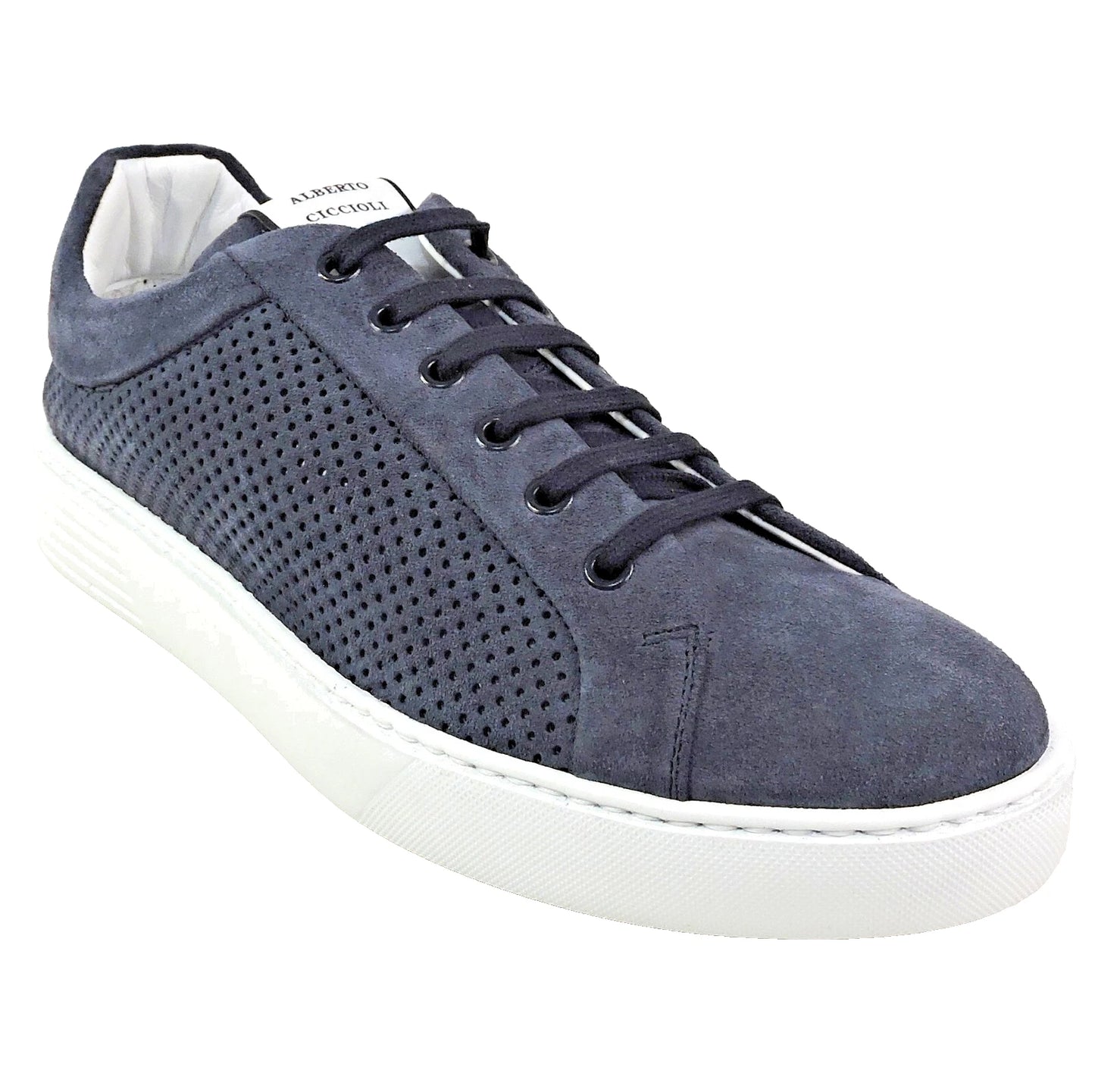 ALBERTO CICCIOLI 🇮🇹 MEN'S BLUE SOFT SUEDE COMFORT SUMMER SNEAKERS