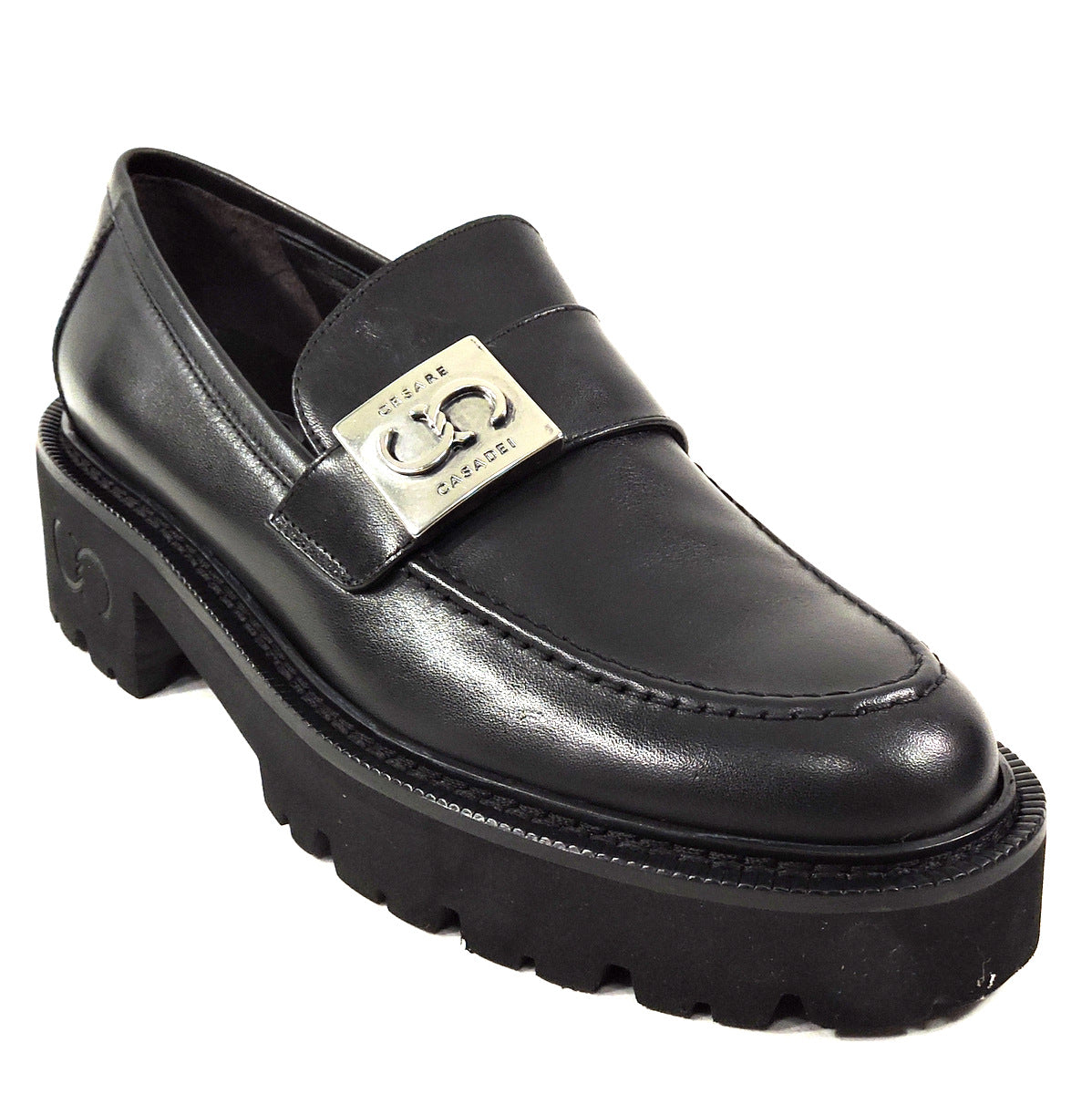 CASADEI 🇮🇹 WOMEN'S BLACK SOFT LEATHER COMFORT LOAFERS