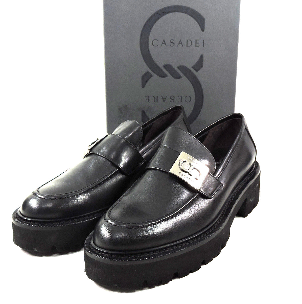 CASADEI 🇮🇹 WOMEN'S BLACK SOFT LEATHER COMFORT LOAFERS