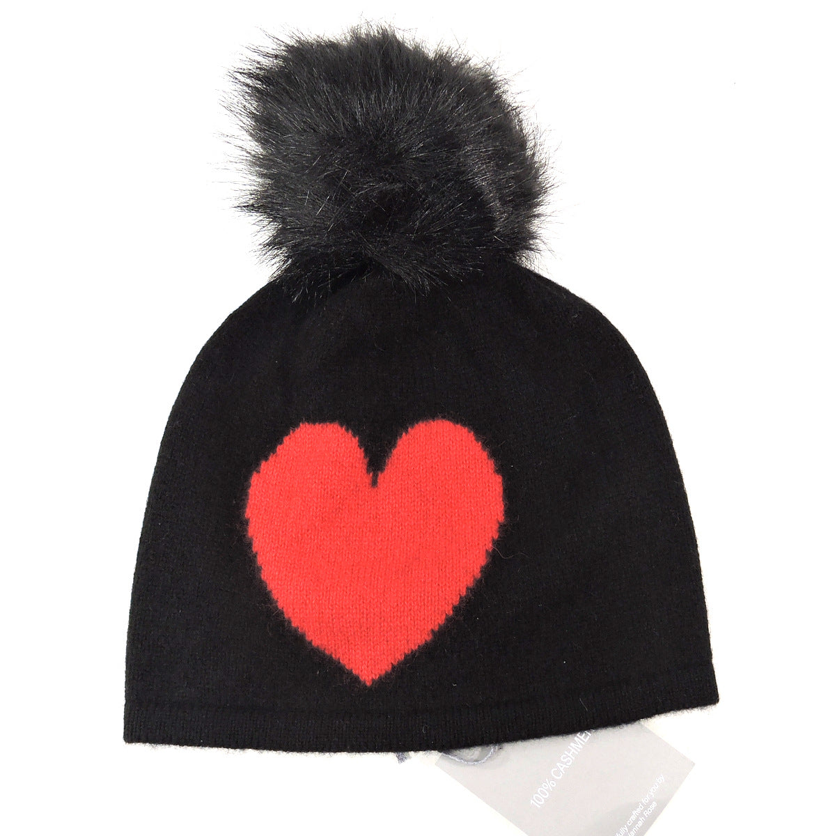 HANNAH ROSE ⚜ Women's Black Cashmere HAT & Text Glove Winter Set