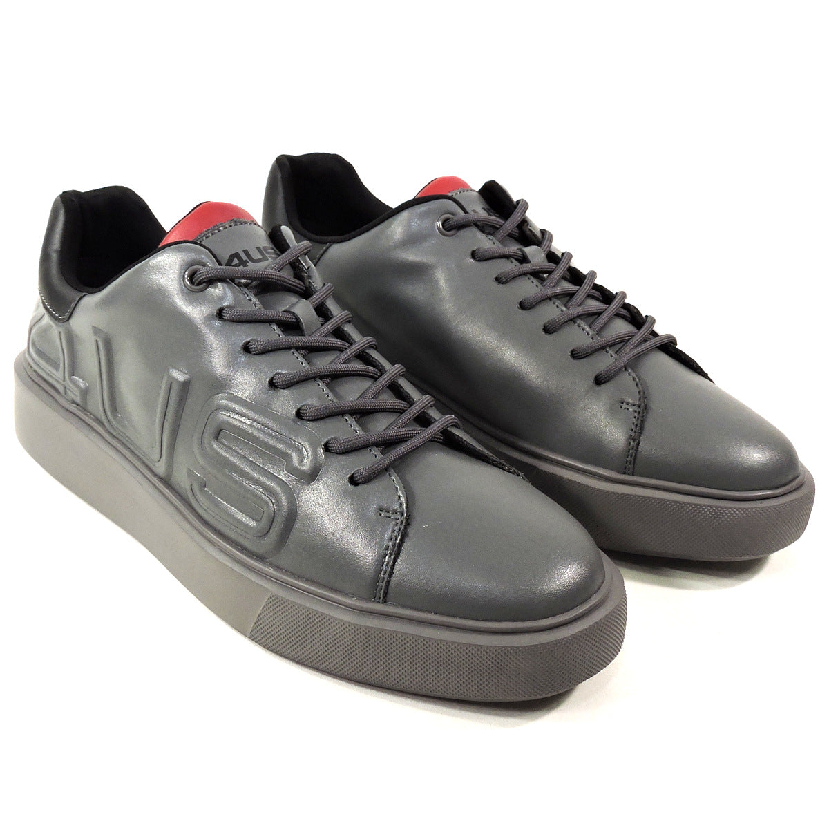 CESARE PACIOTTI 4US 🇮🇹 MENS GREY SOFT LEATHER COMFORT SNEAKERS