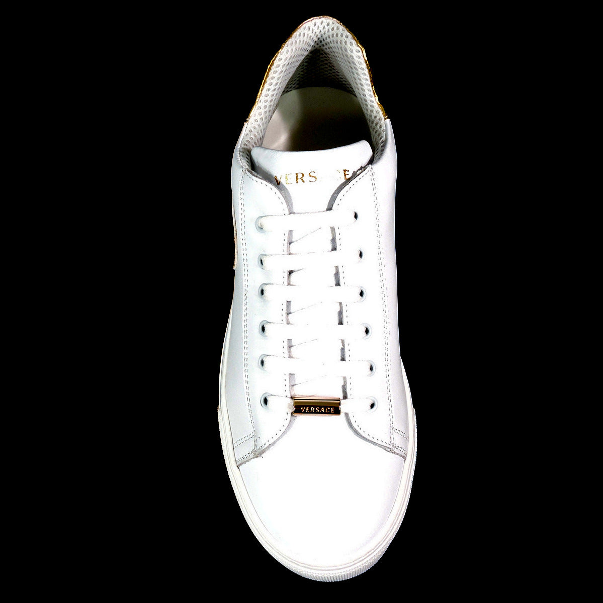 VERSACE 🇮🇹 WOMEN'S WHITE LEATHER COMFORT FASHION SNEAKERS