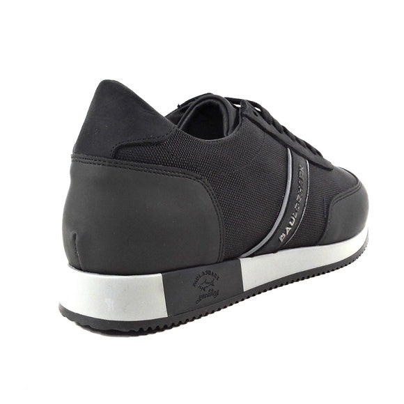 PAUL SHARK MEN S BLACK LEATHER COMFORT SNEAKERS Euro